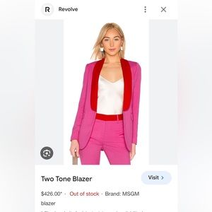 MSGM pink red blazer EU 38 XS S